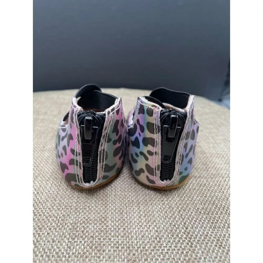 Monkey Feet Baby Girl Shoes Size 6-12 Months New Cheetah Print